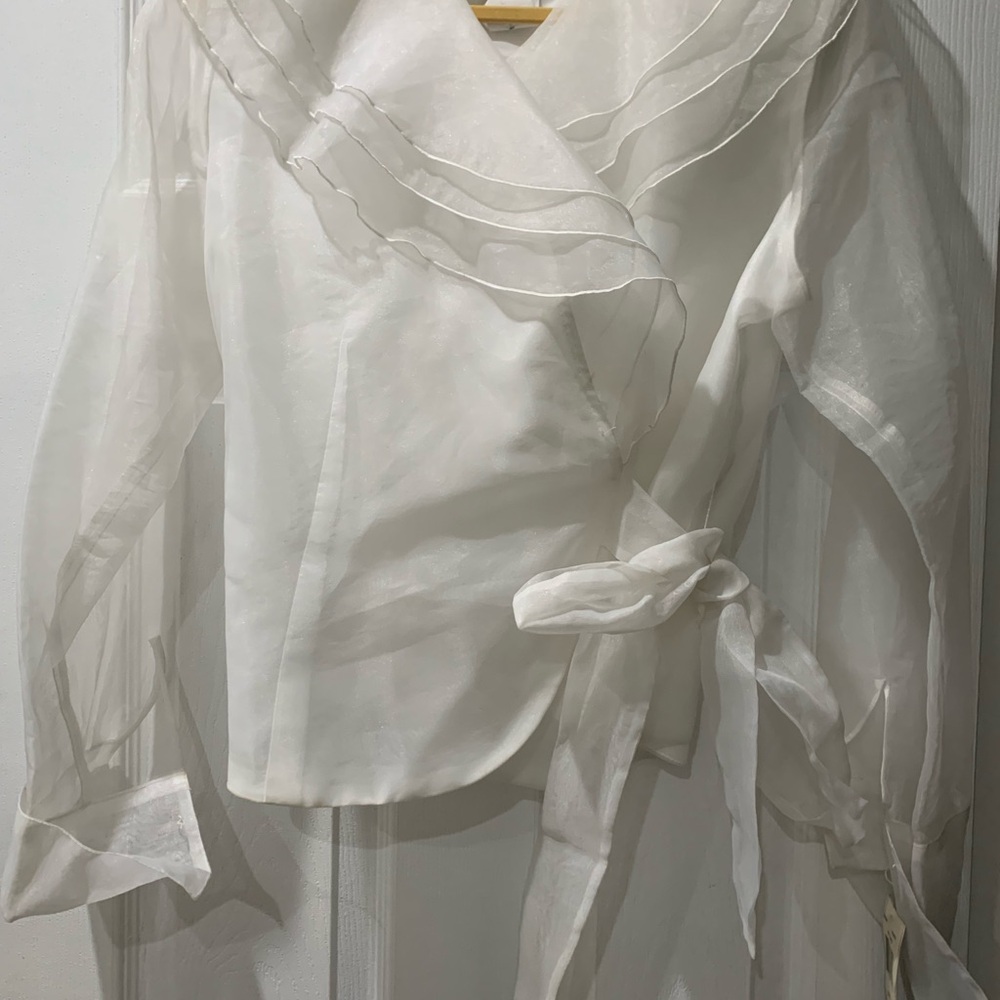 Elegant Sheer White Blouse